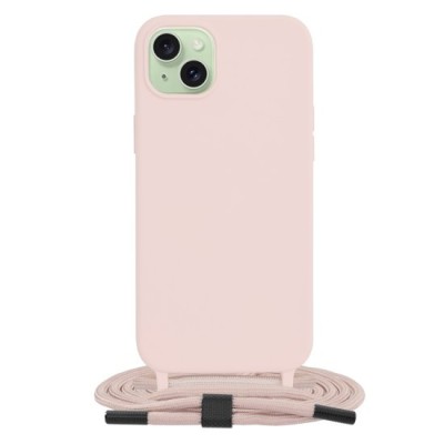 Husa pentru iPhone 15 Plus - Techsuit Crossbody Lanyard - Pink foto
