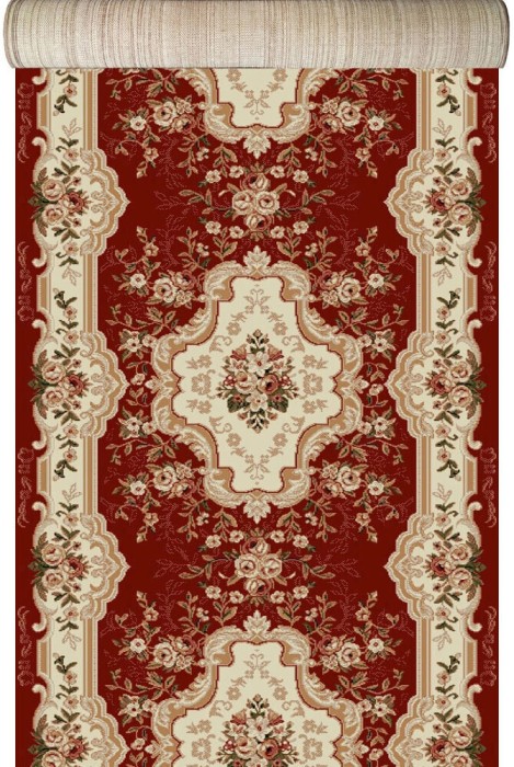 Traversa Covor, Lotos 570, Grena, Latime 100 cm, Diverse Lungimi