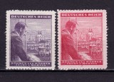 ✅ (S40) Germania Reich 1943 Protectorat Boemia Moravia/ Aniversarea 54 de ani Adolf Hitler ,serie Mi.126-127 , MH - cu o sarniera
