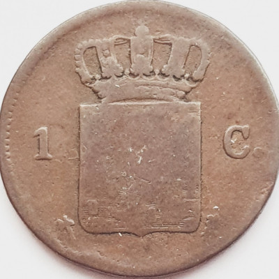 2959 Olanda 1 cent 1870 Willem III km 100 (uzata) foto