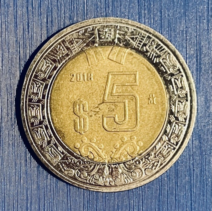 Moneda 5 Pesos din Mexic