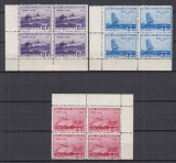 ROMANIA 1936 LP 116 PRIMA EXPOZITIE MARINAREASCA SERIA IN BLOC DE 4 TIMBRE STARE MNH