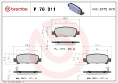 BREMBO P 78 011 PRIME LINE set placute frana,frana disc