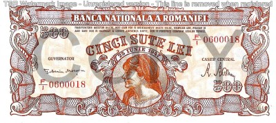 REPRODUCERE 500 Lei 25.IUNIE.1947. Romania foto