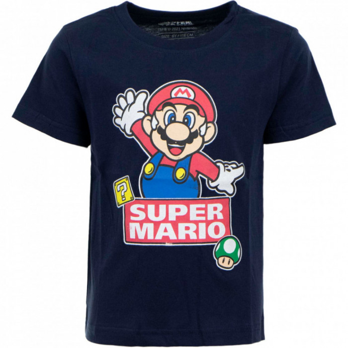 Tricou copii Super Mario negru, 3 ani
