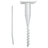 vidaXL Suport umbrelă &icirc;n păm&acirc;nt cu tijă, 16x16x52 cm, oțel 4003369