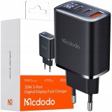 Mcdodo &Icirc;ncărcător Rapid Pentru Iphone 2Xusb-C 1Xusb Pd 30W Led Meter