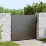 vidaXL Poartă de grădină Negru 105 x 100 cm Oțel vopsit &icirc;n pulbere