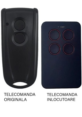Telecomanda inlocuitoare poarta garaj 2 butoane cod saritor frecventa 433.92MHz EcoStar Rsc2 compatibila cu originalul (812) foto