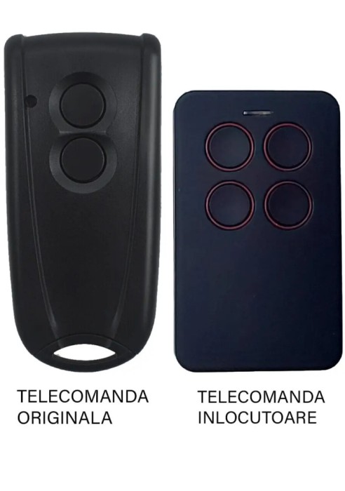 Telecomanda inlocuitoare poarta garaj 2 butoane cod saritor frecventa 433.92MHz EcoStar Rsc2 compatibila cu originalul (812)