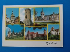 CPIB 23290 CARTE POSTALA - ROMANIA: SIGHISOARA, TARGOVISTE, IASI, SINAIA, HUNEDOARA, BRAN, NECIRCULATA
