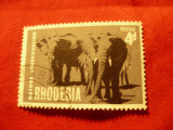 Timbru Rhodezia 1967 - Fauna - Elefanti , stampilat