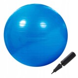 Minge pentru fitness sau yoga 85 cm, pompa inclusa, albastra Household NewTrend