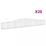 Cumpara ieftin Cosuri gabion arcuite 20 buc, 400x30x40/60 cm, fier galvanizat