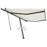 VidaXL Copertină autonomă retractabilă manual, crem, 500x300 cm