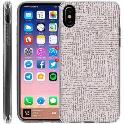 Husa telefon Plastic Huawei P8 Lite 2017 P9 Lite 2017 Clear Newspaper foto