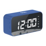 Cumpara ieftin Ceas digital wireless iSEN S15, Albastru, Bluetooth, Termometru, Display Led, Alarma, Radio FM, Difuzoare HD, Redare TF Card, 1200mAh