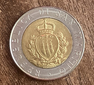 C50 - Moneda foarte veche - San Marino - 500 lire - 1987 foto