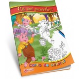 Carte de colorat si povesti , Cei trei purcelusi, tip A5, 16 pagini