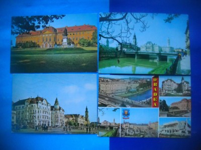 HOPCT LOT 2619 ORADEA -JUD BIHOR-4 CARTI POSTALE-CIRCULATE foto