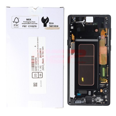LCD+Touchscreen cu Rama Samsung Galaxy Note9 / Note 9 / N960 BLACK original foto