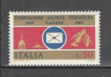 Italia.1969 50 ani Federatia Filatelistilor SI.785, Nestampilat