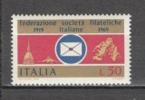 Italia.1969 50 ani Federatia Filatelistilor SI.785