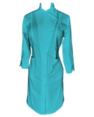 Sarafan Medical Pe Stil cu Elastan, Turcoaz cu nasturi, Model Alice - 3XL foto