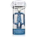 Matchstick Monkey Teething Toy and Gel Applicator jucărie pentru dentiție perie 2 in 1 Stars Blue 1 buc