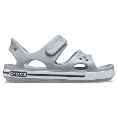 Sandale Crocs Crocband II Sandal Kids Gri - Light Grey/Navy foto