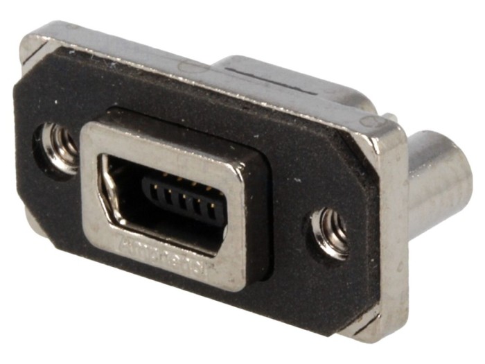 Soclu USB Mini B THT 5 Pin IP67