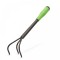 Cultivator de mana cu furca, maner ergonomic, otel vopsit, lungime 34 cm, culoare verde/negru