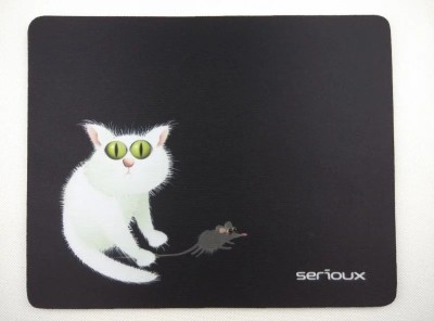 Mouse pad Serioux, model Cat and mice, MSP02, suprafata textila, foto