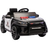 Masinuta Electrica Politie AIYAPLAY Copii 12V Telecomanda 2.4G 2 Motoare Pornire Bl&acirc;ndă Lumini Muzica Negru