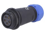 Mufă SP21 Mamă 5 PIN IP68 30A 500V Lipire pe Cablu
