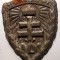 M.044 EMBLEMA WWII UNGARIA TRUPE PARAMILITARE LEVENTE SAPCA ISTEN HAZA KIRALY II