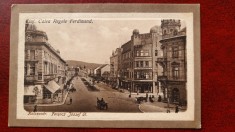Cluj-1922-Sus REGELE FERDINAND,Jos FERENCZ IOZSEF-hart. gofr.-C.P.circ.-RARA