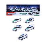 MAJORETTE SET 5 MASINUTE DE POLITIE DUBAI METALICE MERCEDES AMG 7.5CM