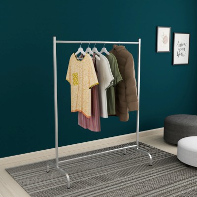 Suport haine Staffanstorp 137x104x48cm metal argintiu [en.casa] HausGarden Leisure foto