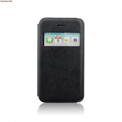 Husa Flip S-View window Samsung Galaxy S5 Mini G800 Negru foto