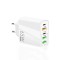 Incarcator cu 5 porturi, 2 x Type-C, 3 x USB, incarcare rapida, 65 W, universal, cablu tip C inclus, alb