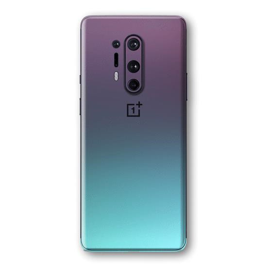 Set Folii Skin Acoperire 360 Compatibile cu OnePlus 8 Pro (Set 2) - ApcGsm Wraps Cameleon Lavander Blue