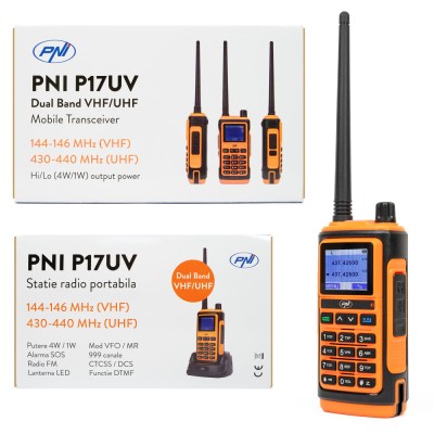 Resigilat : Statie radio portabila VHF/UHF PNI P17UV dual band 144-146MHz si 430-4 foto