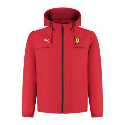 Ferrari geacă de bărbați cu glugă Rain red F1 Team 2025 - XXL foto