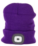 Caciula cu LED reincarcabila USB Strend Pro Albacore, mov, 4 SMD