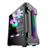 Carcasa Pro Gaming Zerg, Middle Tower, ATX, fara sursa, controller ARGB