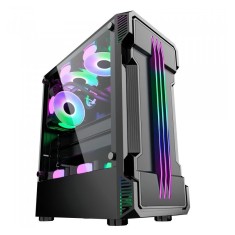 Carcasa Pro Gaming Zerg, Middle Tower, ATX, fara sursa, controller ARGB