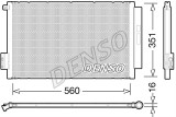 Condensator climatizare AC Denso, FIAT 500L, 09.2012-; TIPO, 10.2015- motor 1,4 benzina, aluminiu/ aluminiu brazat, 610(560)x365(350)x16 mm, cu uscat
