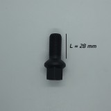 Prezon janta aliaj negru M14x1.5 28 mm pentru Mercedes