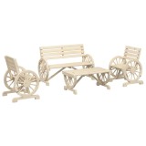 Cumpara ieftin Set mobilier de gradina, 4 piese, lemn masiv de brad